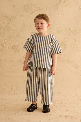 پیراهن سرمه ای بچه گانه یقه دوچرخه Fahhar Kids - کد 942370239