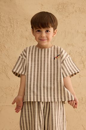 پیراهن رنگی بچه گانه یقه دوچرخه Fahhar Kids - کد 942370020