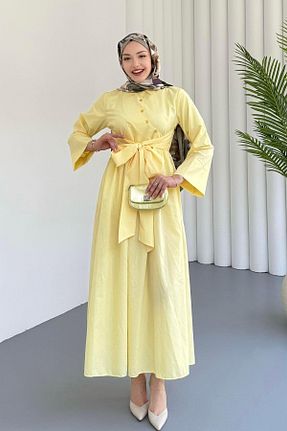 لباس زرد زنانه بافتنی Modaensarbutik - کد 942374212