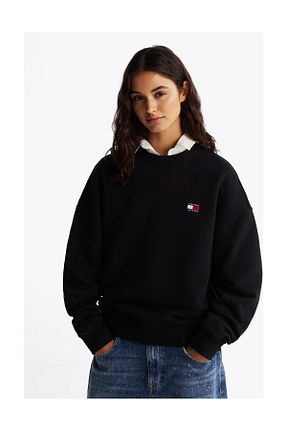 سوئیشرت مشکی زنانه ساده Tommy Jeans - کد 884173628