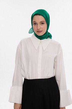 روسری آبی پنبه پلی استر MİRSOY SCARF - کد 888367315