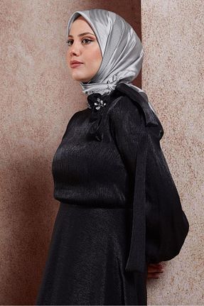 روسری طوسی پلی استر Alvina - کد 831833949