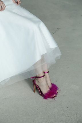 کفش مجلسی صورتی زنانه پارچه ای Letafia - کد 791614284