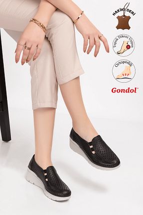 کفش کژوال مشکی زنانه چرم خالص Gondol - کد 672327896