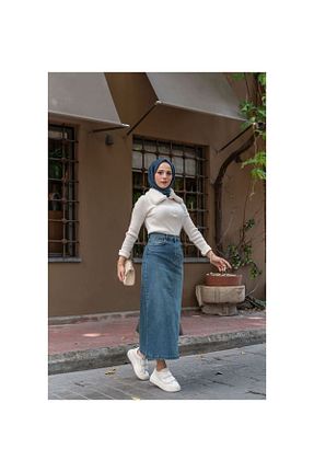 دامن حجاب آبی زنانه Çan VELLICHOR - کد 262054192