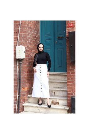 دامن حجاب سفید زنانه Straight VELLICHOR - کد 286161915