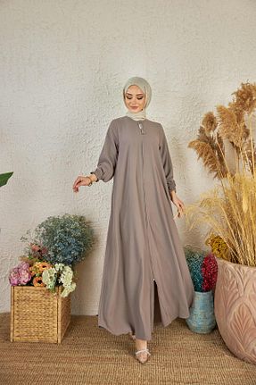 کلاه و ابایا قهوه ای زنانه پنبه ای Nissra - کد 781533234
