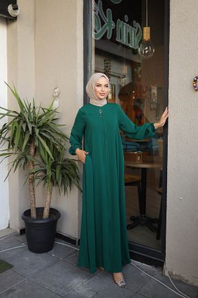 کلاه و ابایا سبز زنانه پنبه ای Nissra - کد 771439305