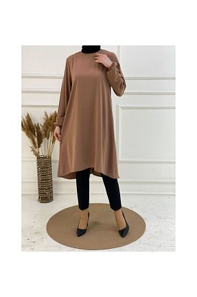تونیک قهوه ای زنانه بافت VELLICHOR - کد 658605180