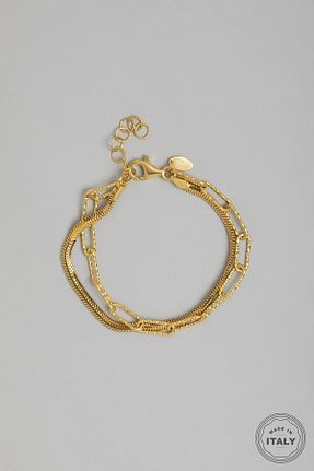 دستبند نقره زرد زنانه 925 عیار So Chic - کد 782971803