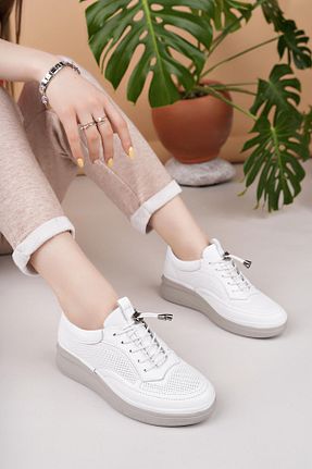 کفش پیاده روی سفید زنانه Nesil Shoes - کد 934287315