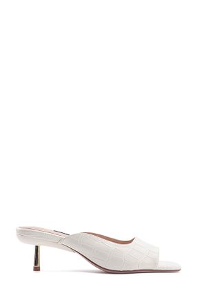 دمپائی سفید زنانه چرم مصنوعی Nine West - کد 834309078