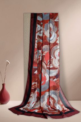 شال زرشکی زنانه پنبه ای Sekine İpek - کد 942038207