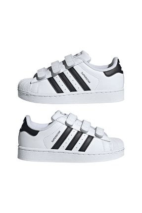 کفش اسنیکر سفید بچه گانه چسبی adidas - کد 889679878