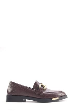 کفش لوفر قهوه ای زنانه چرم مصنوعی Nine West - کد 861462966