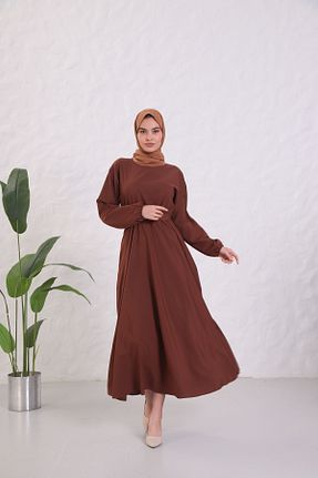 لباس حجاب قهوه ای زنانه رگولار ENDERON - کد 728971622