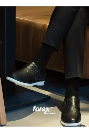 کفش کژوال مشکی مردانه چرم خالص FOREX - کد 926956057