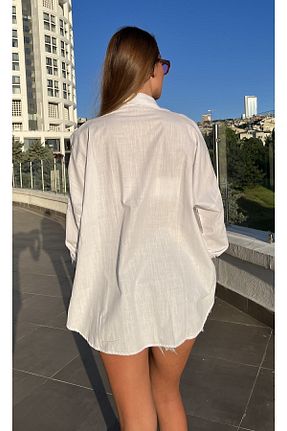 پیراهن سفید زنانه اورسایز Biss Butik - کد 322901883
