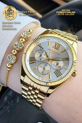 ساعت مچی زرد زنانه 36 میلی متر Lee Cooper - کد 941960807