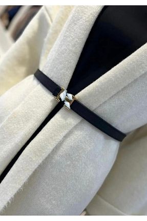 کمربند مشکی زنانه چرم مصنوعی MUJGANERDOGANDESIGN - کد 895522612
