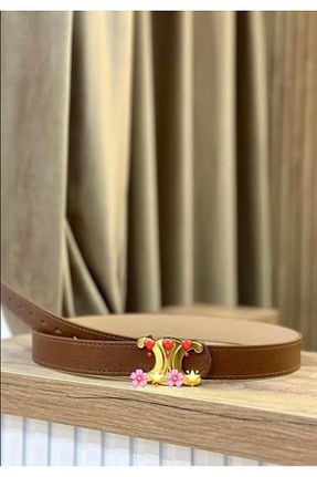 کمربند قهوه ای زنانه چرم مصنوعی MUJGANERDOGANDESIGN - کد 893398849
