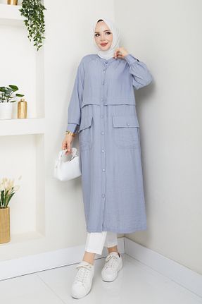 کلاه و ابایا طوسی زنانه پنبه ای Pamuk Butik - کد 935878251