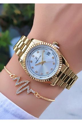 ساعت مچی طلائی زنانه 36-40 میلی متر Daniel Klein - کد 330480340