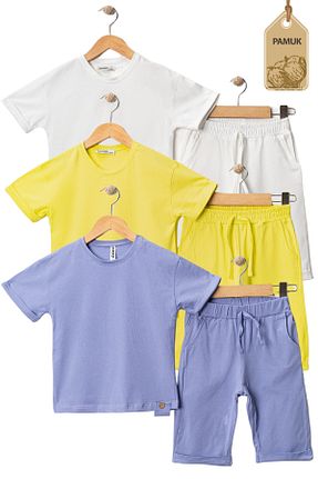 ست بالاتنه و پائین تنه رنگی زنانه پنبه ای MK Mukko Kids - کد 927184256