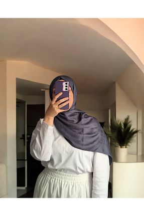 شال طوسی زنانه پنبه ای Lavena scarfs - کد 933353233