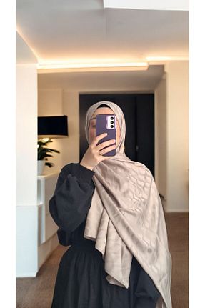شال قهوه ای زنانه پنبه ای Lavena scarfs - کد 934137889