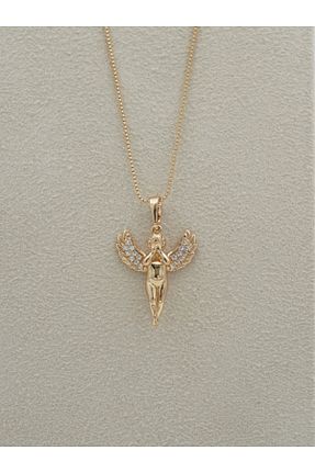 گردنبند جواهر طلائی زنانه روکش طلا DAMSMOOD - کد 647686066