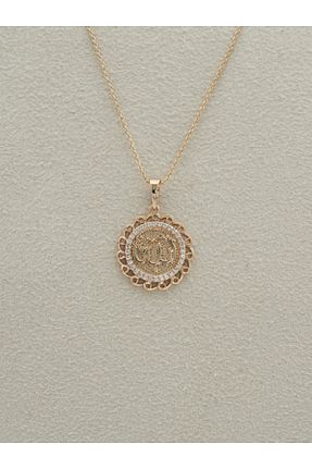 گردنبند جواهر طلائی زنانه روکش طلا DAMSMOOD - کد 650579904