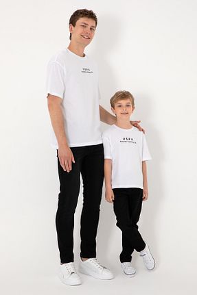 تیشرت سفید مردانه یقه دوچرخه U.S. Polo Assn. - کد 857636260