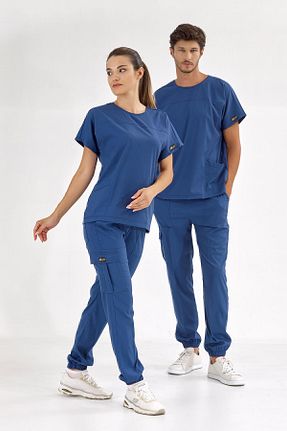 لباس کار آبی ÇİZGİ MEDİKAL - کد 784457554