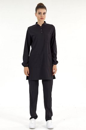 لباس کار مشکی ÇİZGİ MEDİKAL - کد 741532554