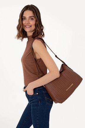 کیف دوشی قهوه ای زنانه چرم مصنوعی U.S. Polo Assn. - کد 871129100