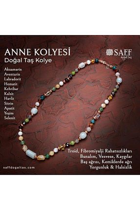 گردنبند جواهر سبز زنانه سنگ Saff Doğal Taş - کد 684086178