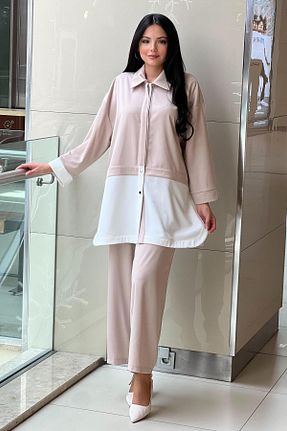 ست بالاتنه و پائین تنه رنگی زنانه بافتنی Ghisa - کد 939986514