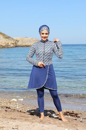 مایو حجاب سرمه ای زنانه ساده SEBOTEKS - کد 712892240