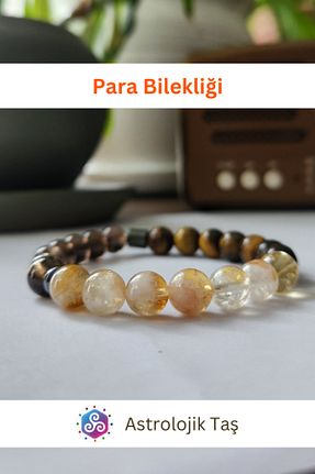 دستبند جواهر رنگی زنانه سنگ طبیعی Astrolojik Doğal Taş - کد 924545334
