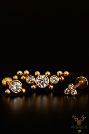 پیرسینگ طلائی زنانه depozoom - کد 69496783