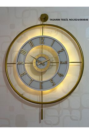 ساعت دیواری طلائی 60 * 80 Pey Aksesuar - کد 844930413