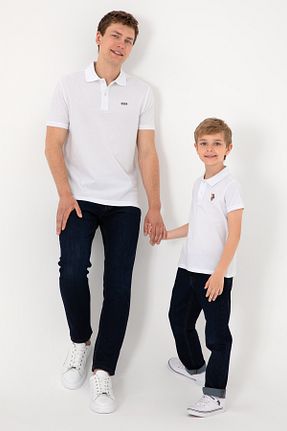 پولوشرت سفید بچه گانه پنبه ای U.S. Polo Assn. - کد 927812015