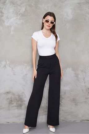 شلوار مشکی زنانه پنبه - پلی استر - الاستین macharel jeans - کد 942064742