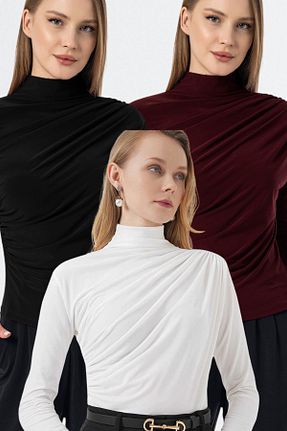 بلوز مشکی زنانه ساده VODENS - کد 929334837