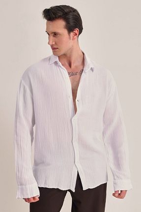 پیراهن نباتی مردانه اورسایز RELAXL - کد 931235324