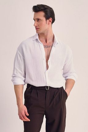 پیراهن نباتی مردانه اورسایز RELAXL - کد 931235324