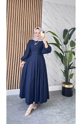 لباس حجاب سرمه ای زنانه رگولار Tesettür LARİM - کد 942299156