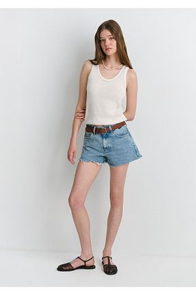 شلوارک و برمودا آبی زنانه مام فیت Mavi - کد 831506363