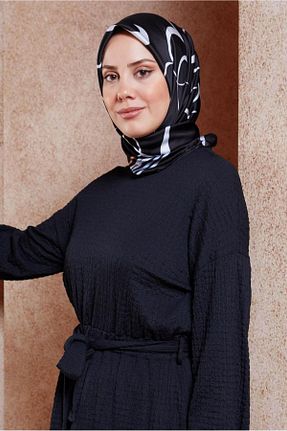 روسری مشکی پلی استر Alvina - کد 857789519